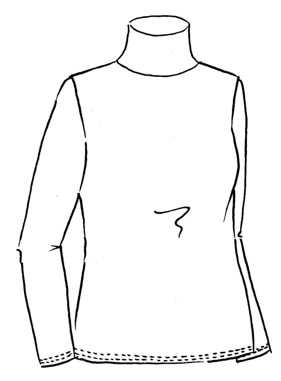 1107 Easy Fit Long Sleeve MicroModal Polo Neck