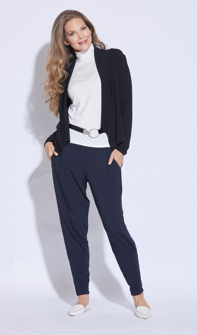 1107 Easy Fit Long Sleeve MicroModal Polo Neck