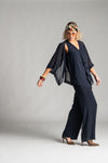 8393 Drape Front Chiffon Pant