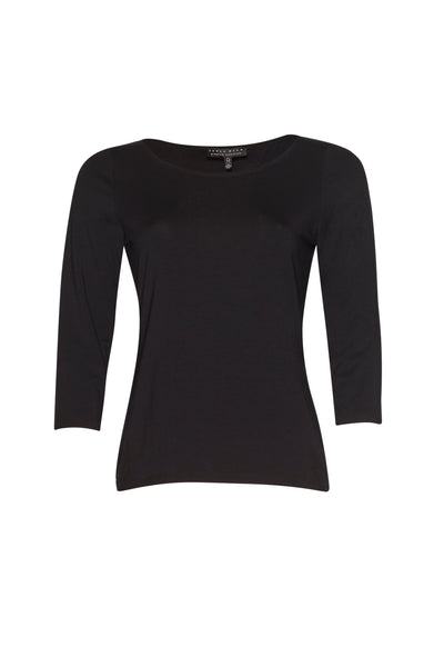 2150 Slim Fit 3/4 Sleeve Wide Neck Top