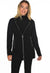 234138U Faux Leather Trim Boucle Coat Jacket