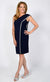 Off-shoulder Chiffon Over-layer Knit Dress