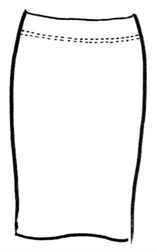 2496S Short Stretch Pencil Skirt