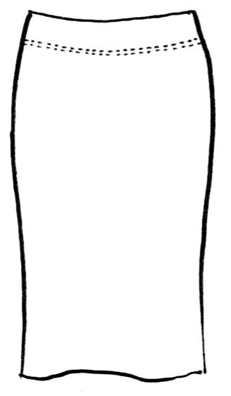 2496 Stretch Pencil Skirt