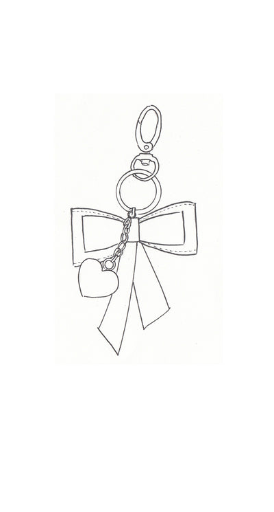 6644 Leather Bow Bag Charm