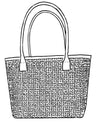 7434 Leather Mesh Tote