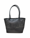 7434 Leather Mesh Tote