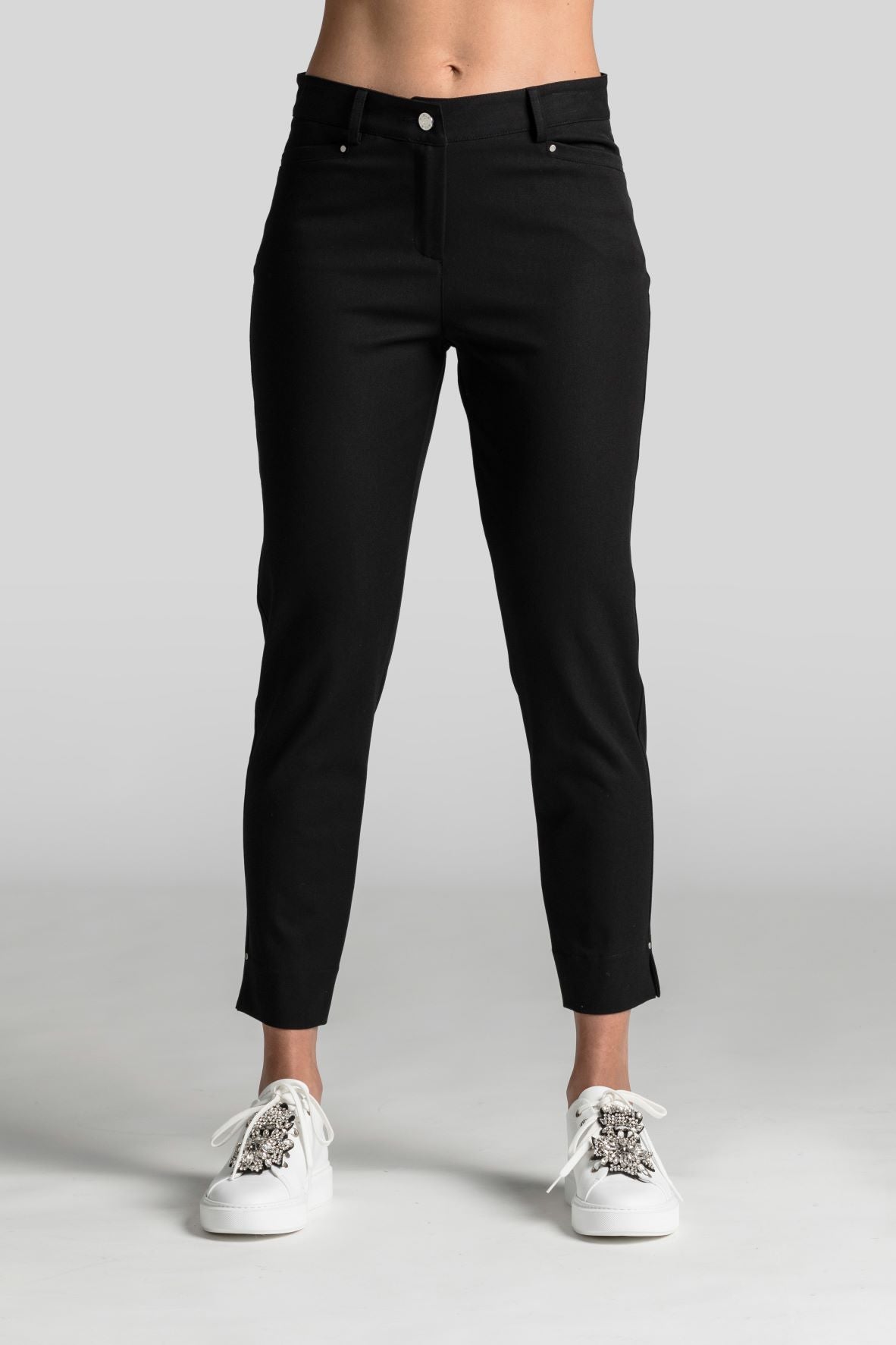 8429 BLACK Bi Stretch 7/8 Jean