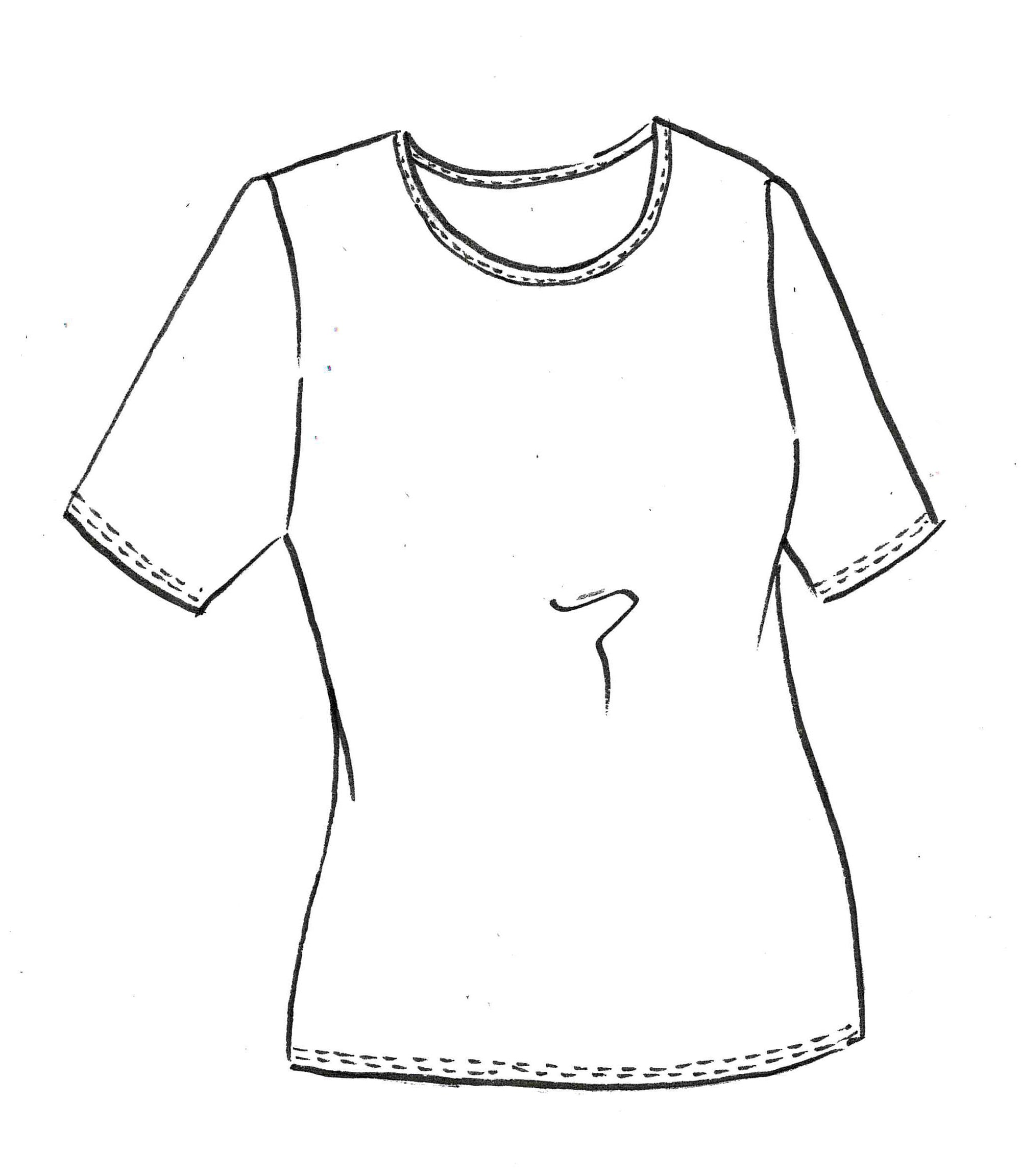 8437 Scoop Neck Microjersey Body Tee