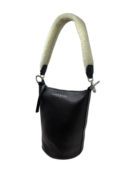 8510 Fur Handle Leather Bag