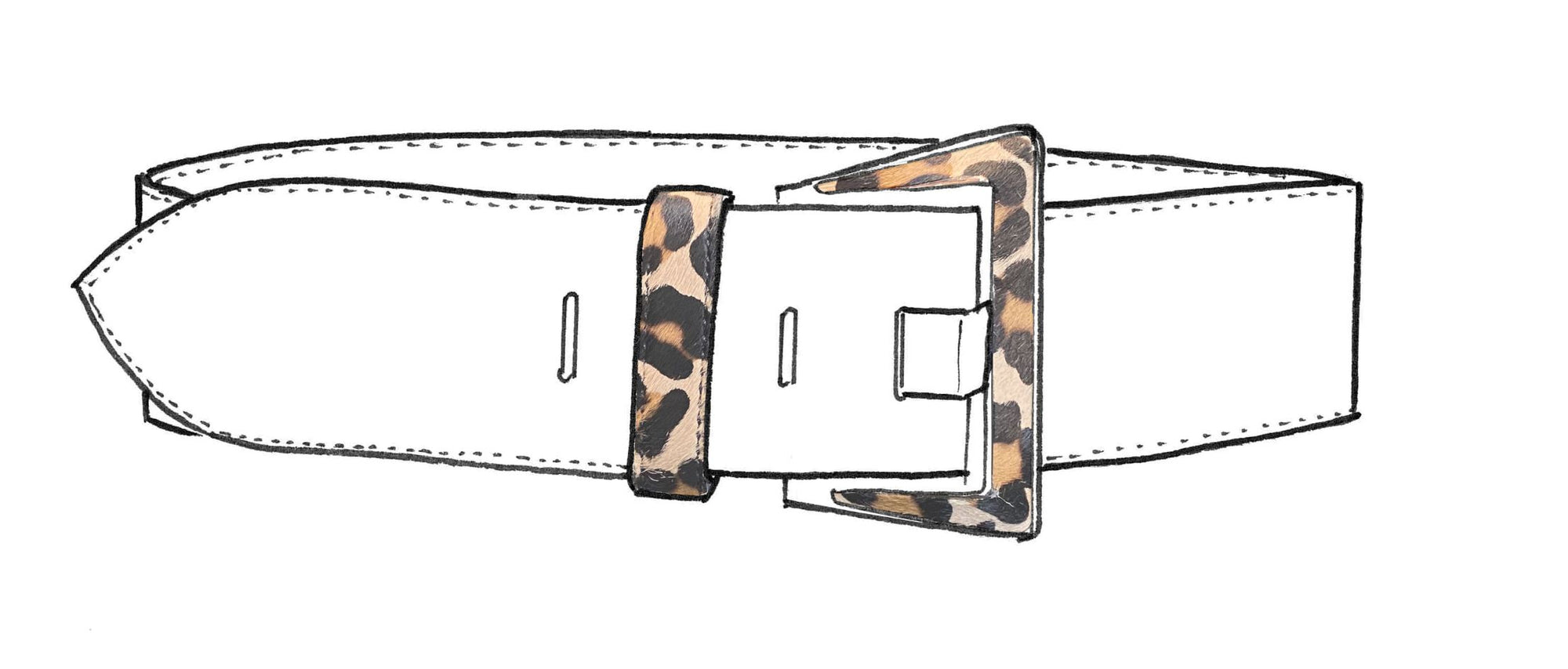 8524 Animal Buckle Leather Belt