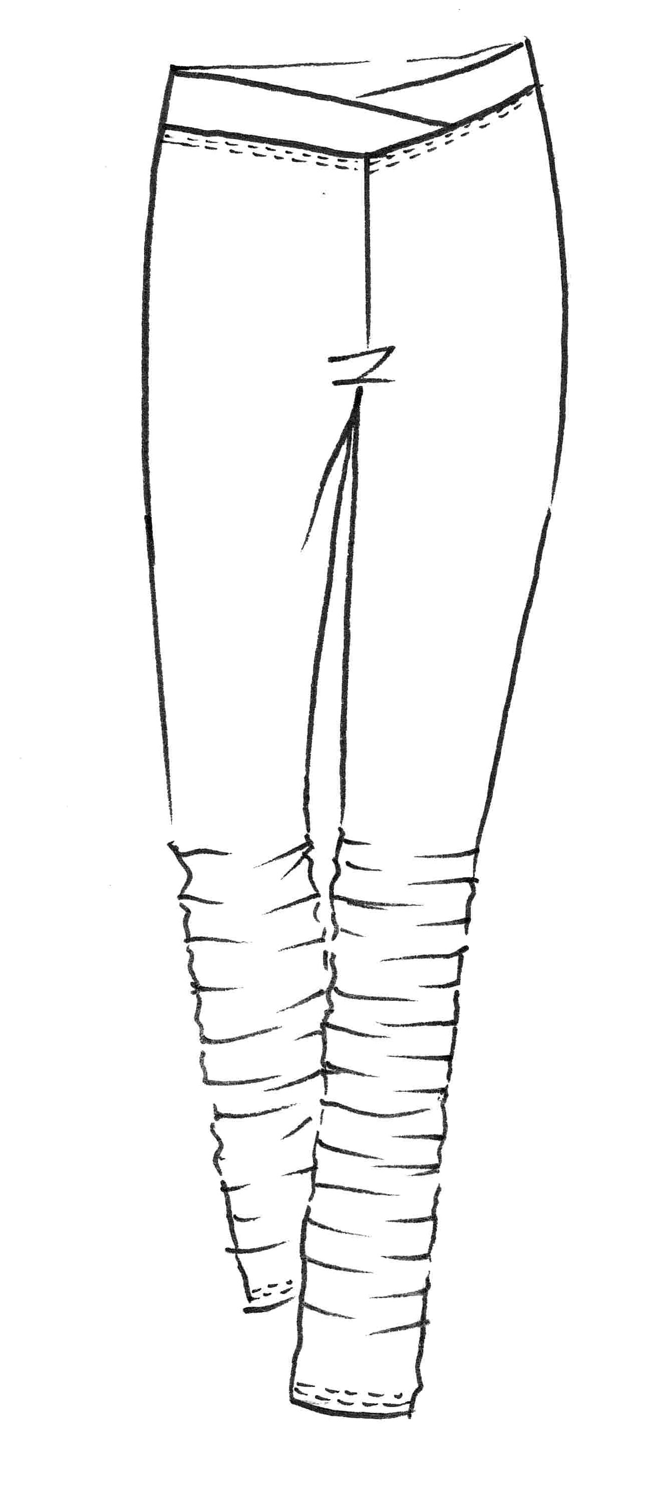 8528  Microjersey Rouched Legging