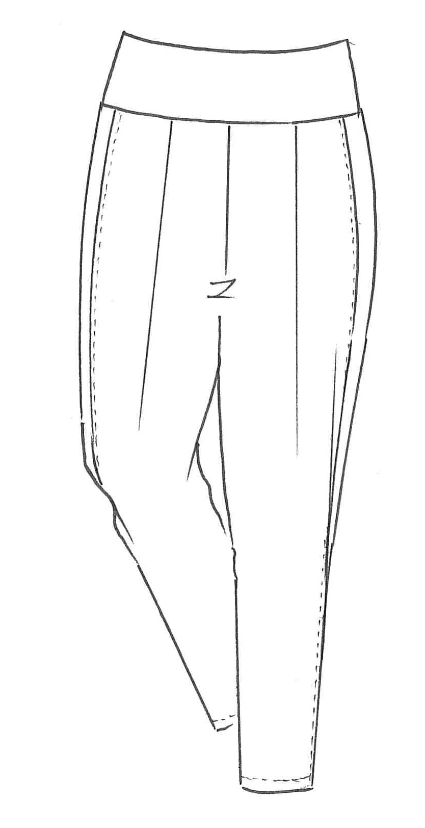 8576 Merino Ankle Pleat Basque Pant