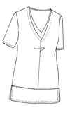 8662 Double V Long Tee