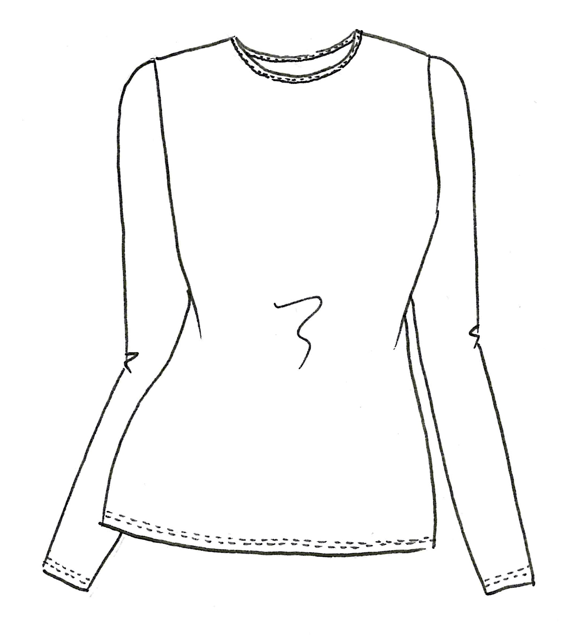 8729 Crew Neck Long Sleeve Microjersey Body Tee