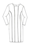 8763 Leather Trim Roma Panel Dress