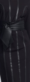 8763 Leather Trim Roma Panel Dress