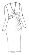 8788 Side Gather Crossover Dress
