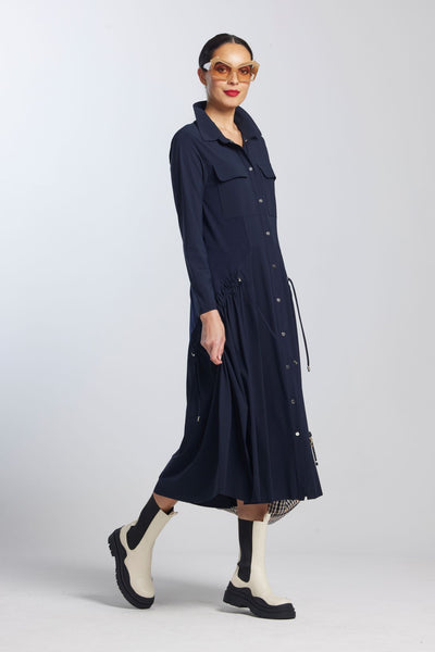 8831 Drawcord Shirt Dress