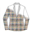 8835A Contrast Lapel Boucle Check Jacket