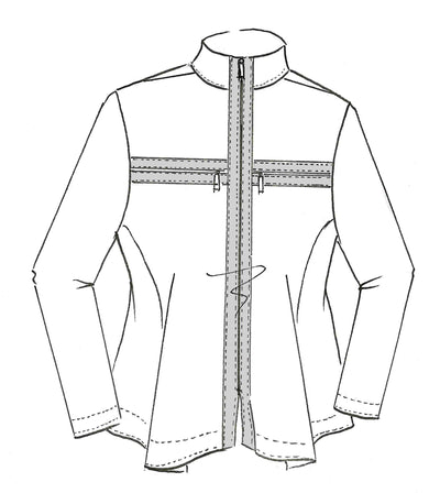 8853 Roma Zip Trim Flare Jacket