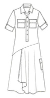 8901 Pocketed Shirtdress