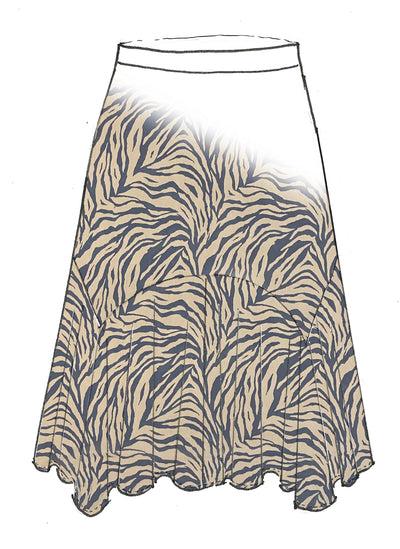 8930 Flute Hem Skirt