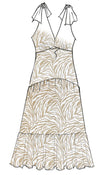 8933 Tie Shoulder Dress