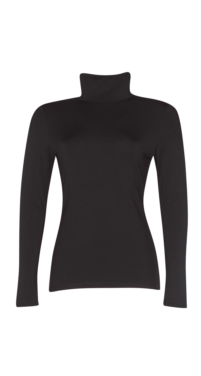 9402 Slim Fit Long Sleeve Merino Polo Neck Top