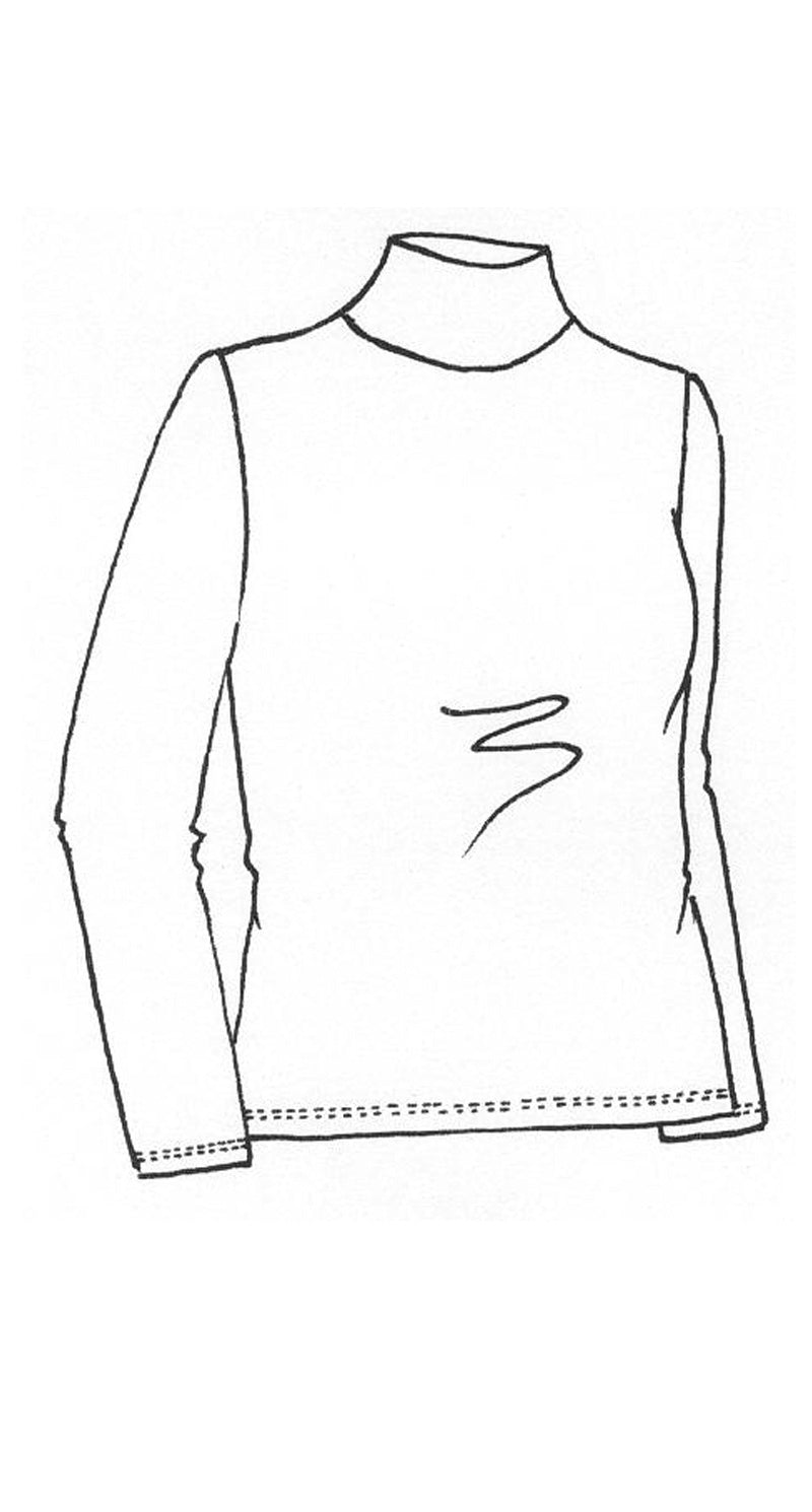 9432 Easy Fit  Long Sleeve Merino Polo Neck