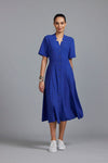 8700 Notched Neck  Shirt Dress