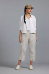 8757 Washer Linen Cropped Jacket