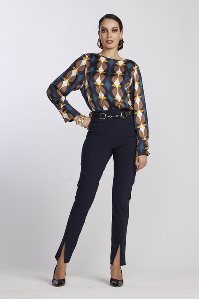 8768 Circles Print Top